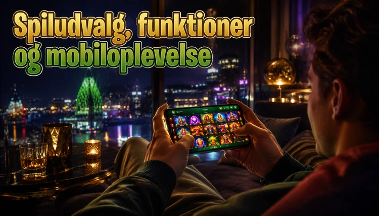 Spiludvalg, funktioner og mobiloplevelse